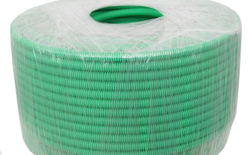 PVC el corrugated pipe coil green