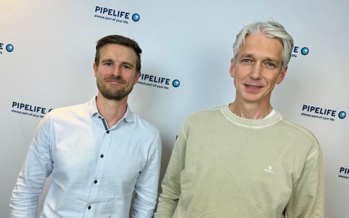 Jørgen Dyver og Anders Aas Jensen hos Pipelife