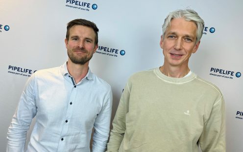 Jørgen Dyver og Anders Aas Jensen hos Pipelife