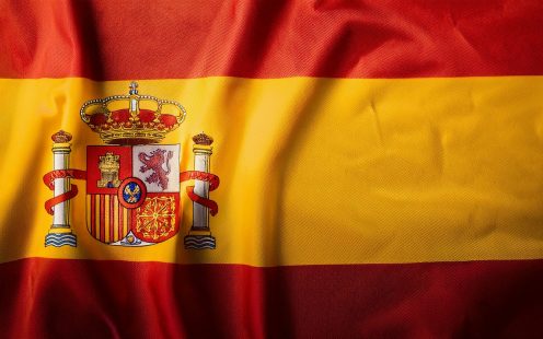 country flag in the wind