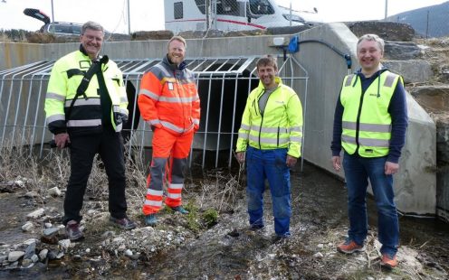 ald Boge og John Øye (Pipelife Norge), Petter Storødegård (Drift øst), Terje N. Andersen (ASD AS).