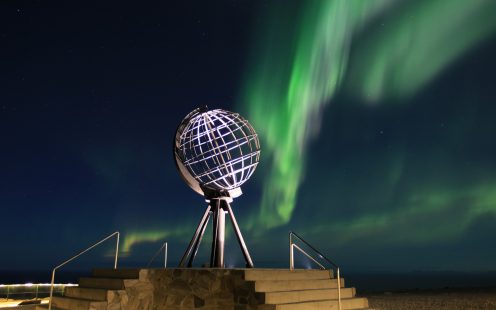 northern lights at north cape 