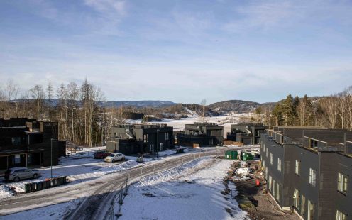På Solenga i Holmestrand bygges det totalt 62 boliger, inkludert eneboliger, tomannsboliger og firemannsboliger.